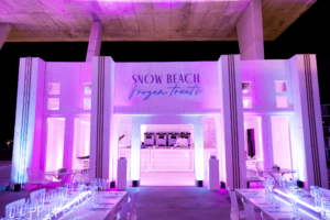 Snow Beach Frozen Treats rooftop pop-up activation by H&C Collective with celebrity chefs in Miami