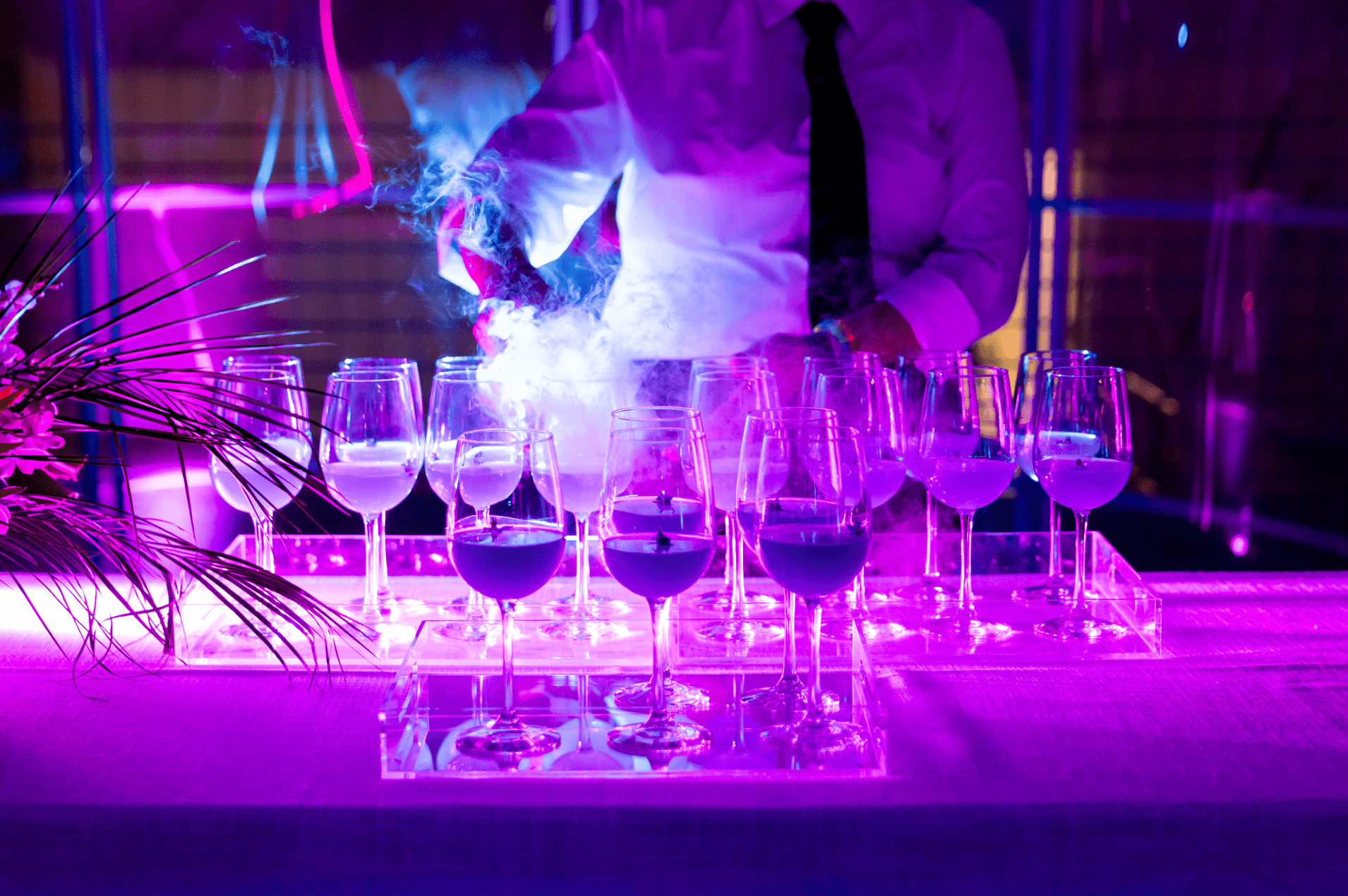 Signature cocktails at Miami rooftop, part of Snow Beach celebrity chef activation by H&C Collective.