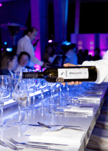 Wine pairing for a celebrity chef activation in Miami by H&C Collective.